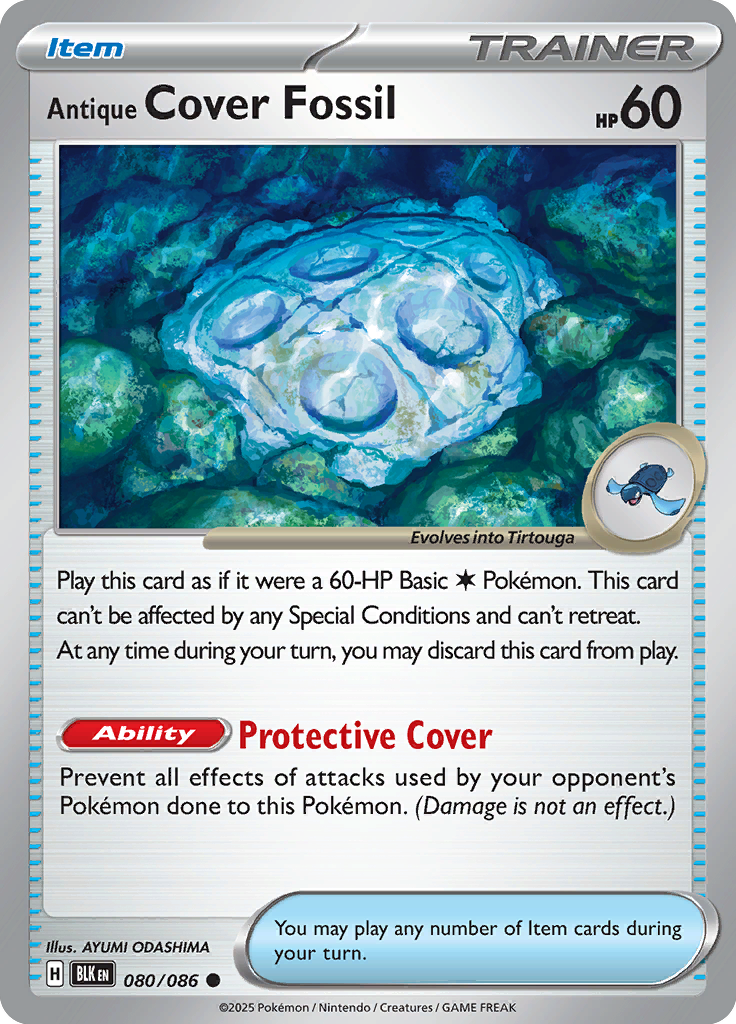 Ancient Cover Fossil - Card #080 from Pokemon TCG Black Bolt set