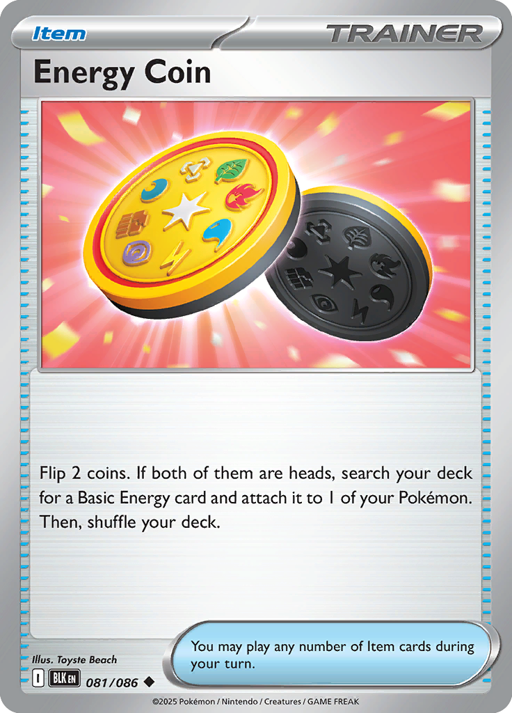 Energy Coin - Card #081 from Pokemon TCG Black Bolt set
