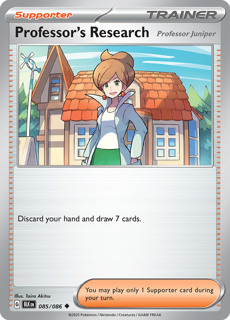 Professor's Research [Professor Juniper] - Card #085 from Pokemon TCG Black Bolt set