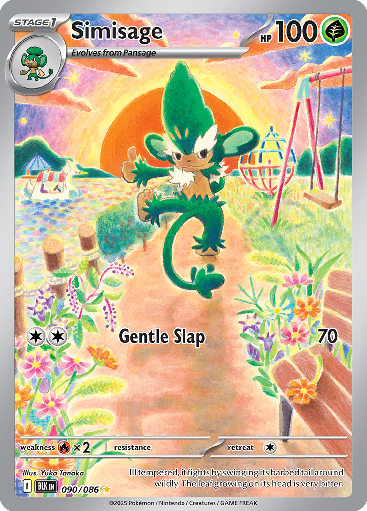 Simisage - Card #090 from Pokemon TCG Black Bolt set