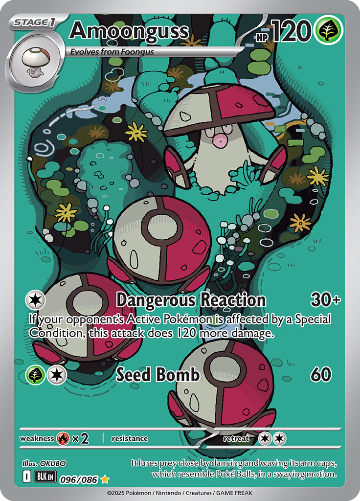 Amoonguss - Card #096 from Pokemon TCG Black Bolt set