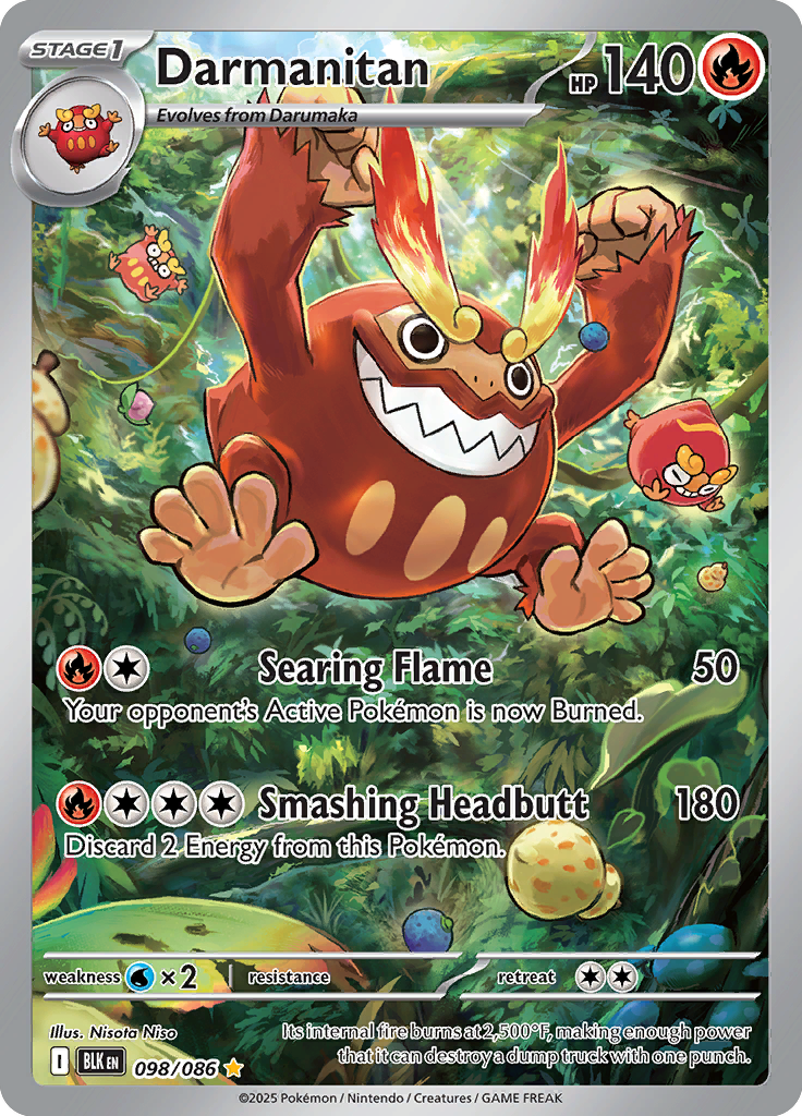 Darmanitan - Card #098 from Pokemon TCG Black Bolt set
