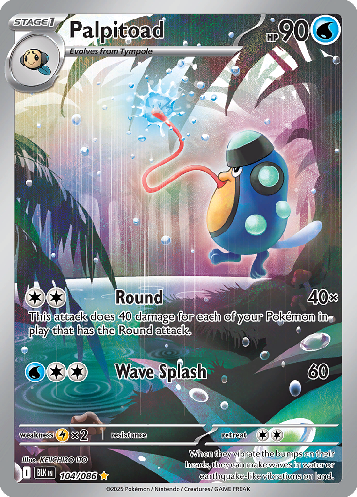 Panpour - Card #104 from Pokemon TCG Black Bolt set