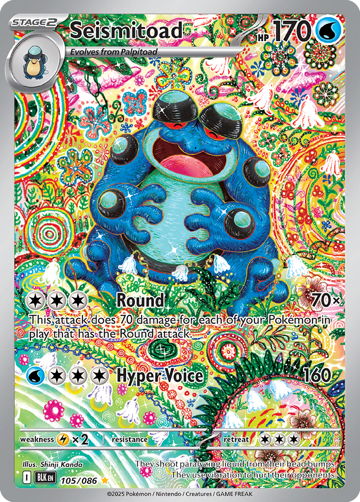 Simipour - Card #105 from Pokemon TCG Black Bolt set