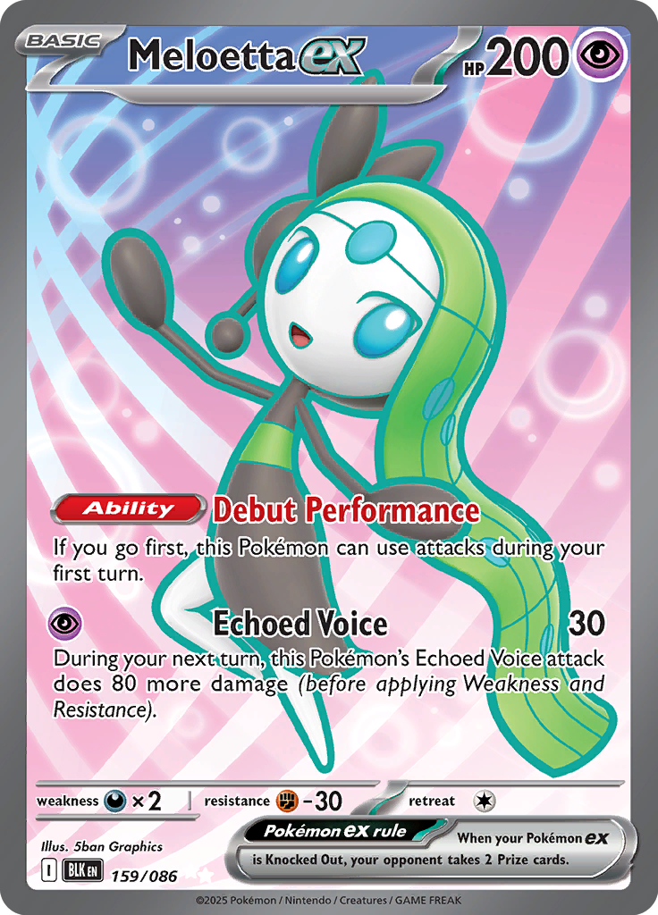 Meloetta ex - Card #159 from Pokemon TCG Black Bolt set