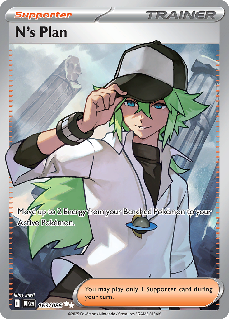 N's Plot - Card #163 from Pokemon TCG Black Bolt set