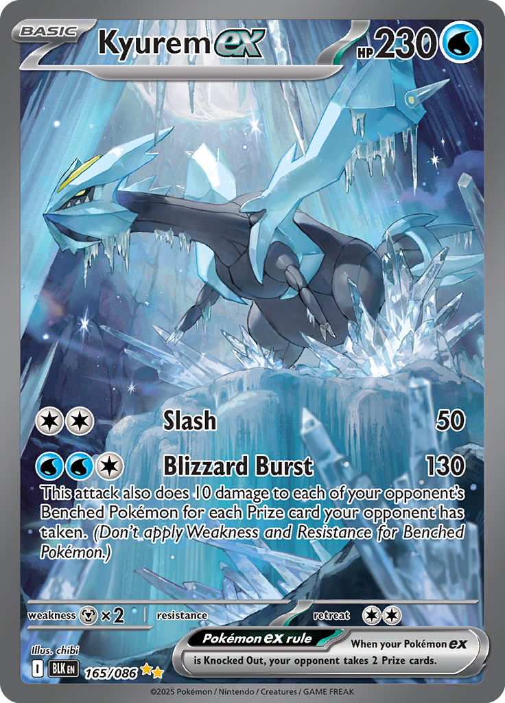 Kyurem ex - Card #165 from Pokemon TCG Black Bolt set