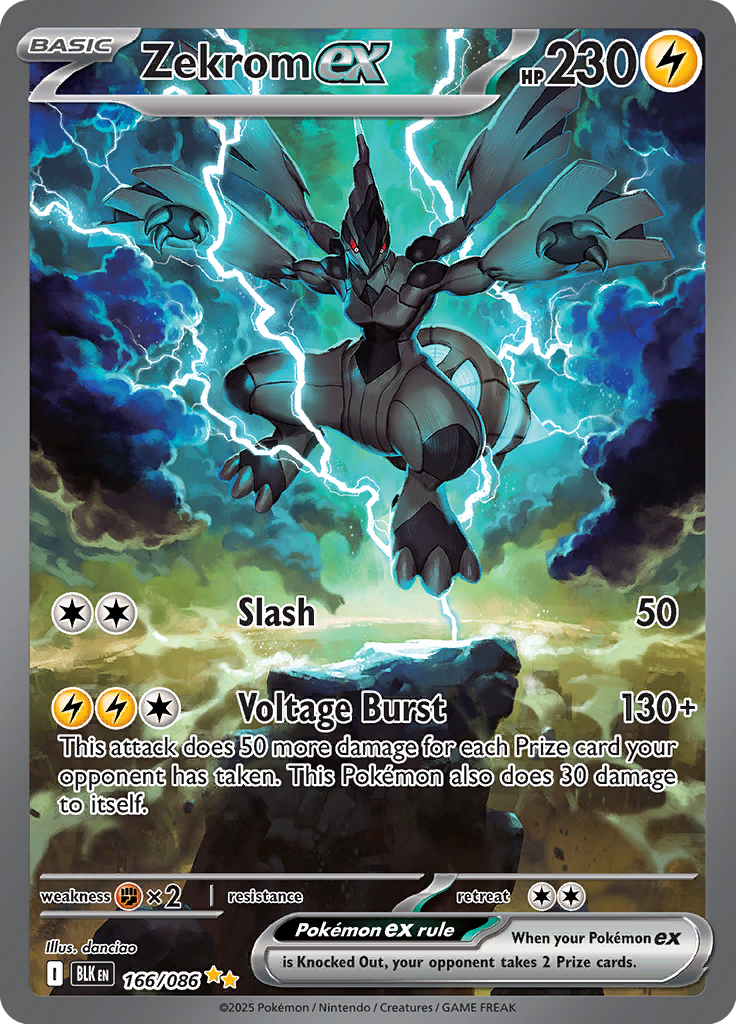 Zekrom ex - Card #166 from Pokemon TCG Black Bolt set