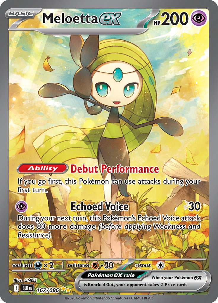 Meloetta ex - Card #167 from Pokemon TCG Black Bolt set