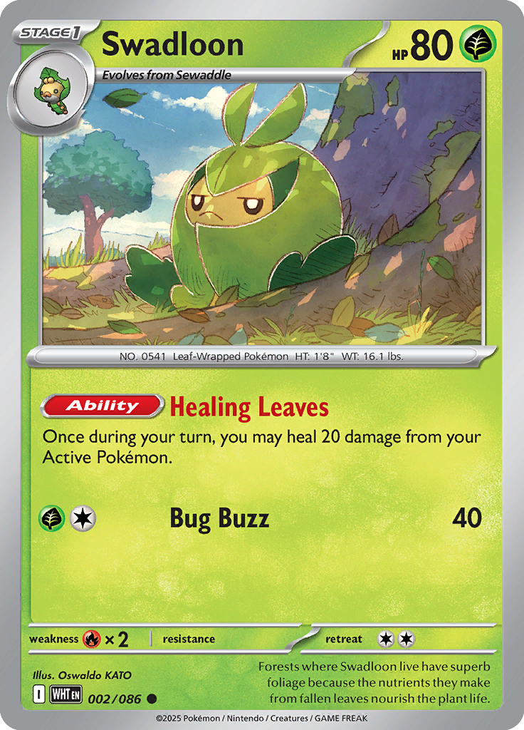 Swadloon - Card #002 from Pokemon TCG White Flare set