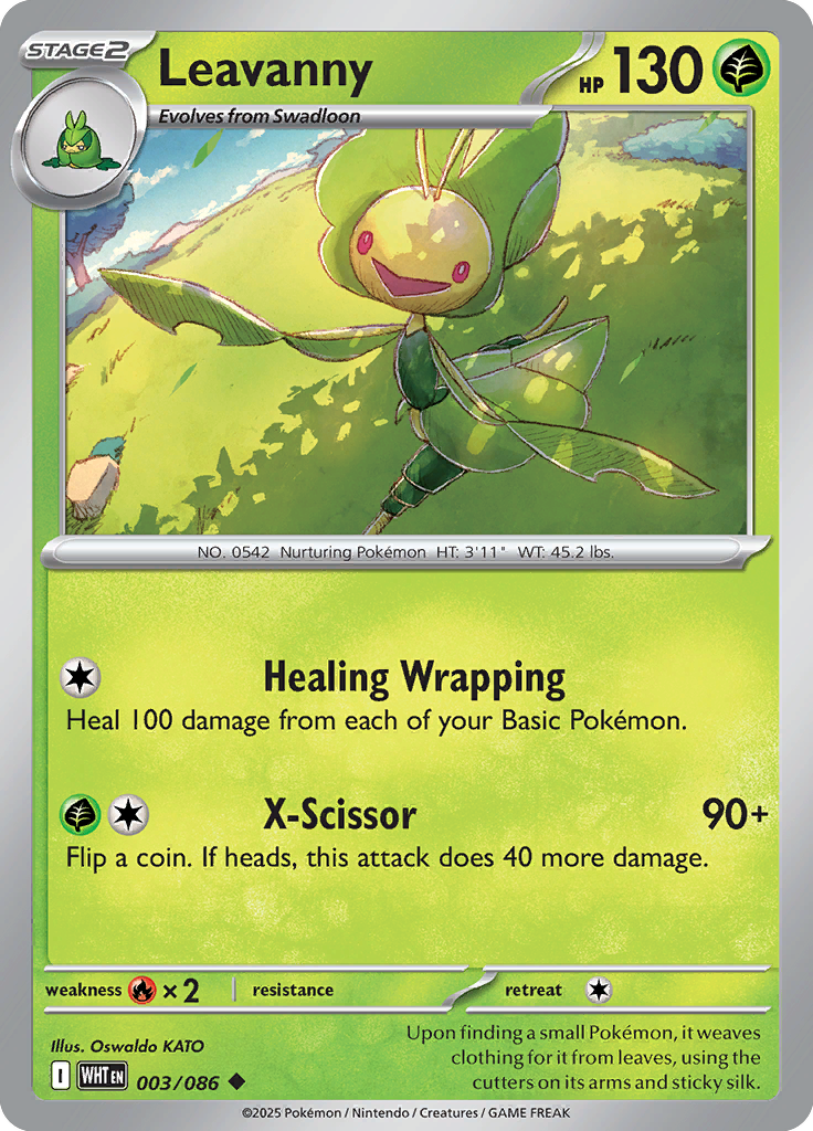 Leavanny - Card #003 from Pokemon TCG White Flare set