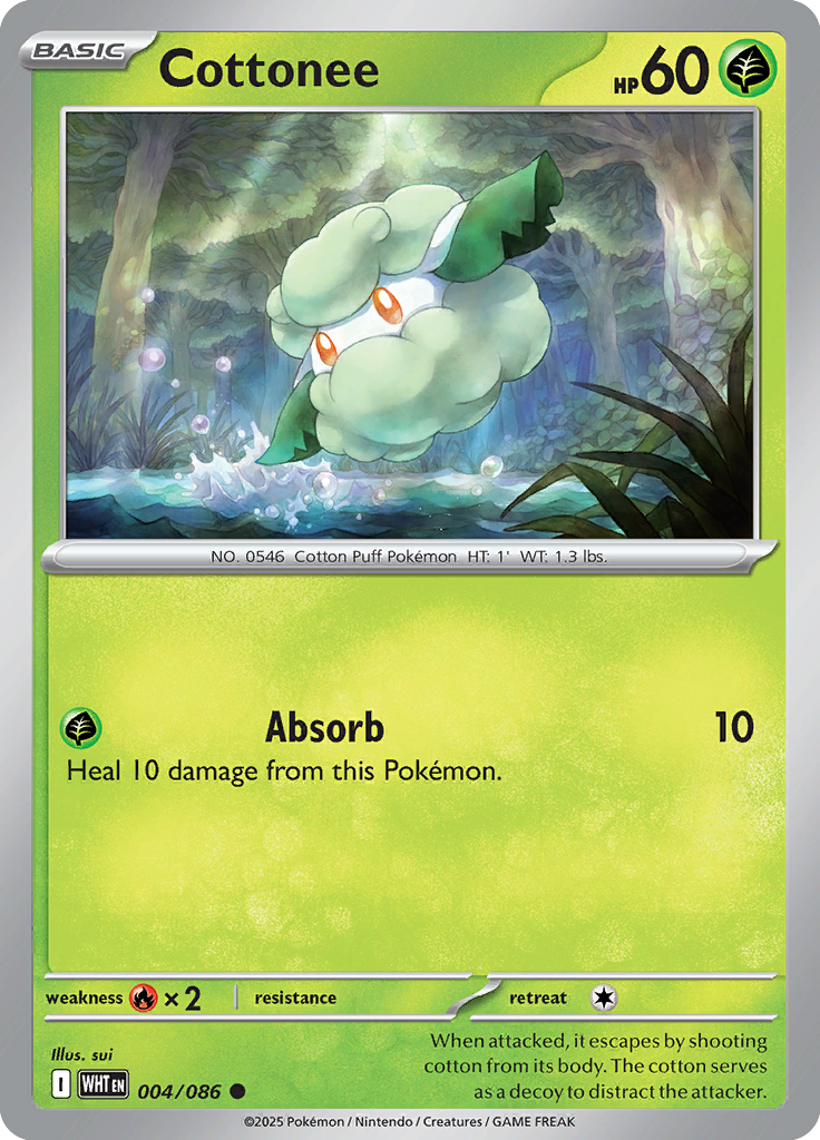 Cottonee - Card #004 from Pokemon TCG White Flare set