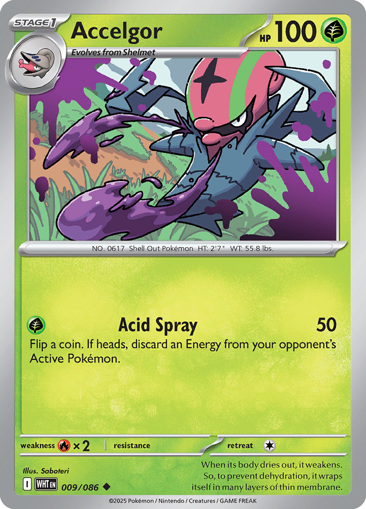 Accelgor - Card #009 from Pokemon TCG White Flare set