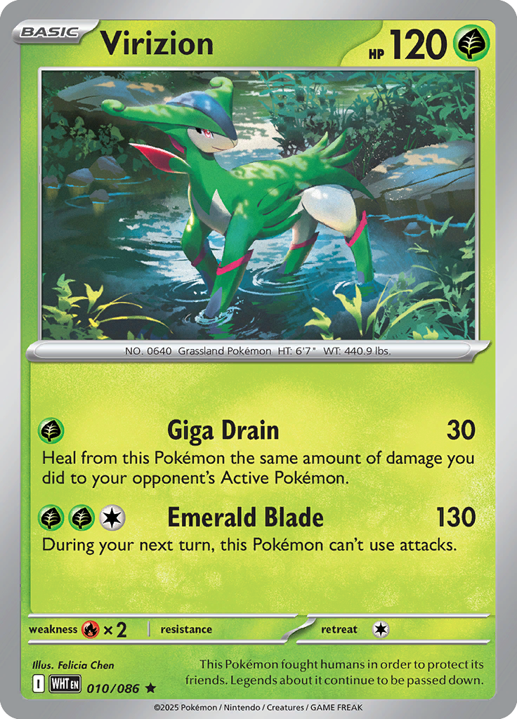 Virizion - Card #010 from Pokemon TCG White Flare set