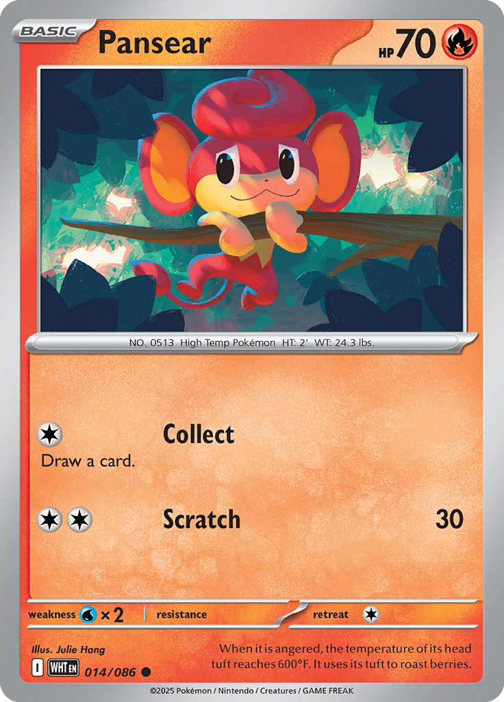 Pansear - Card #014 from Pokemon TCG White Flare set