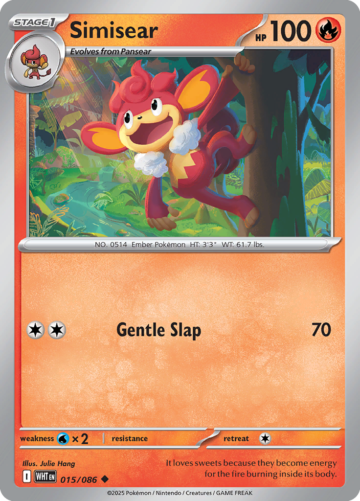 Simisear - Card #015 from Pokemon TCG White Flare set