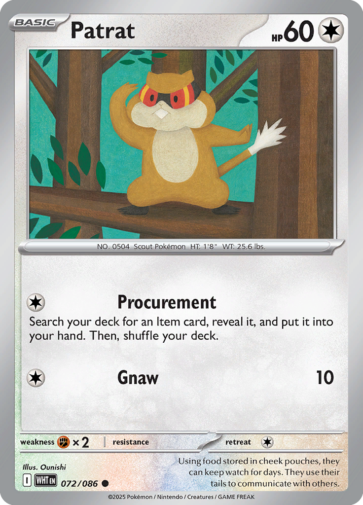 Lillipup - Card #072 from Pokemon TCG White Flare set