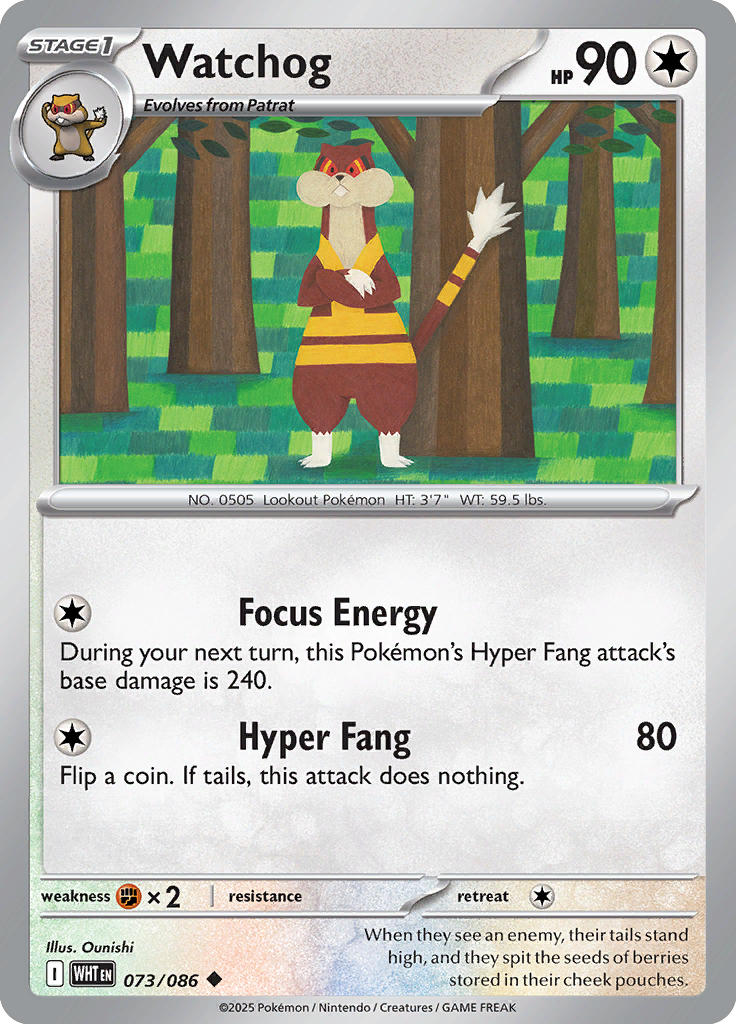 Herdier - Card #073 from Pokemon TCG White Flare set