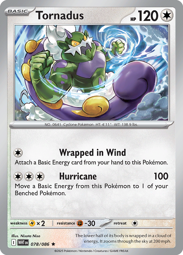 Tornadus - Card #078 from Pokemon TCG White Flare set