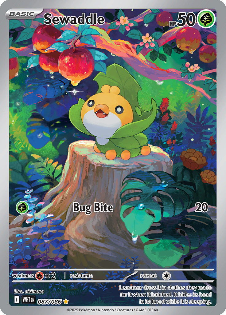 Sewaddle - Card #087 from Pokemon TCG White Flare set