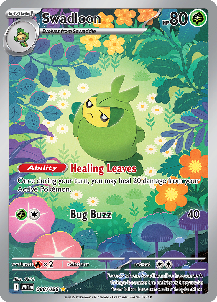 Swadloon - Card #088 from Pokemon TCG White Flare set