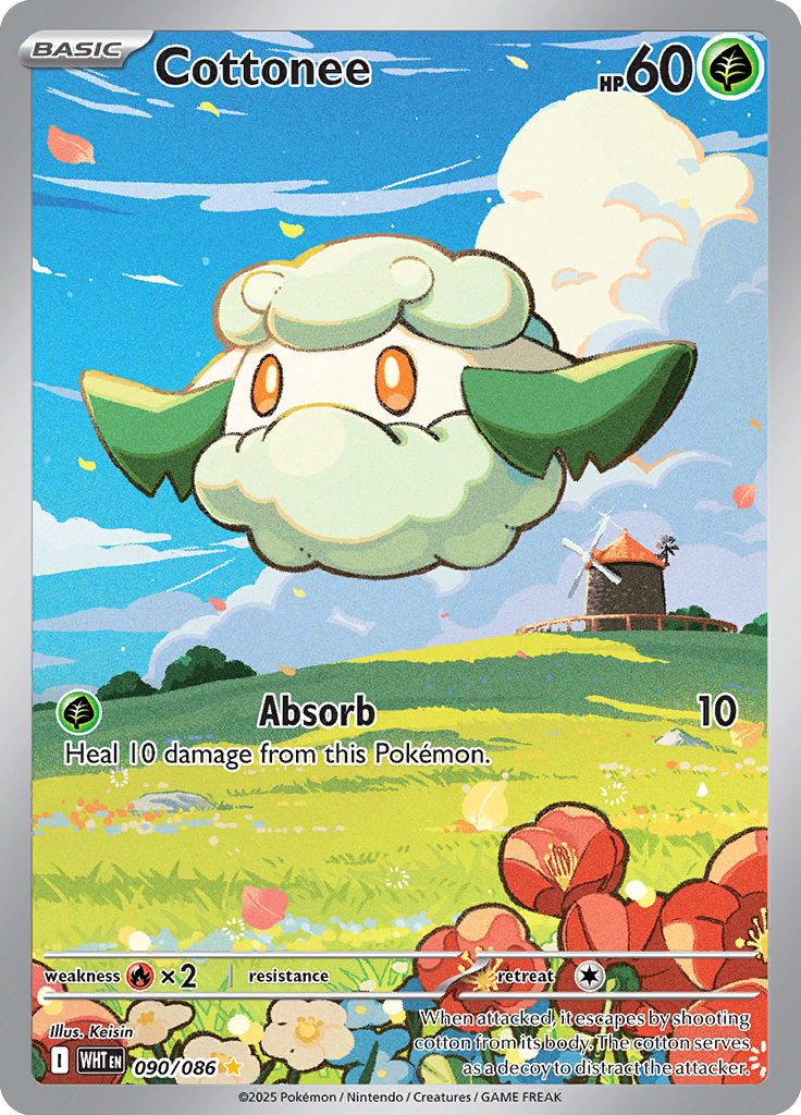 Cottonee - Card #090 from Pokemon TCG White Flare set