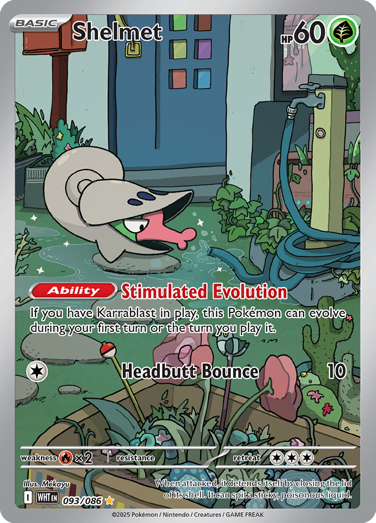 Shelmet - Card #093 from Pokemon TCG White Flare set