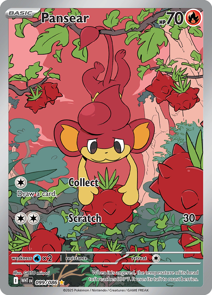 Pansear - Card #099 from Pokemon TCG White Flare set