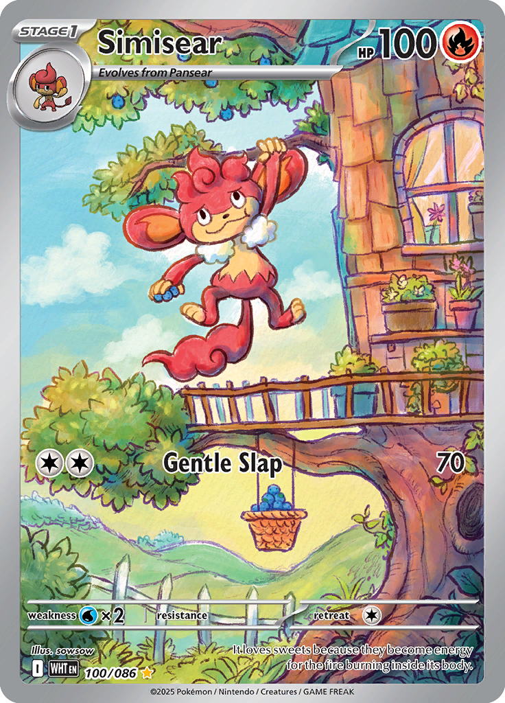 Simisear - Card #100 from Pokemon TCG White Flare set