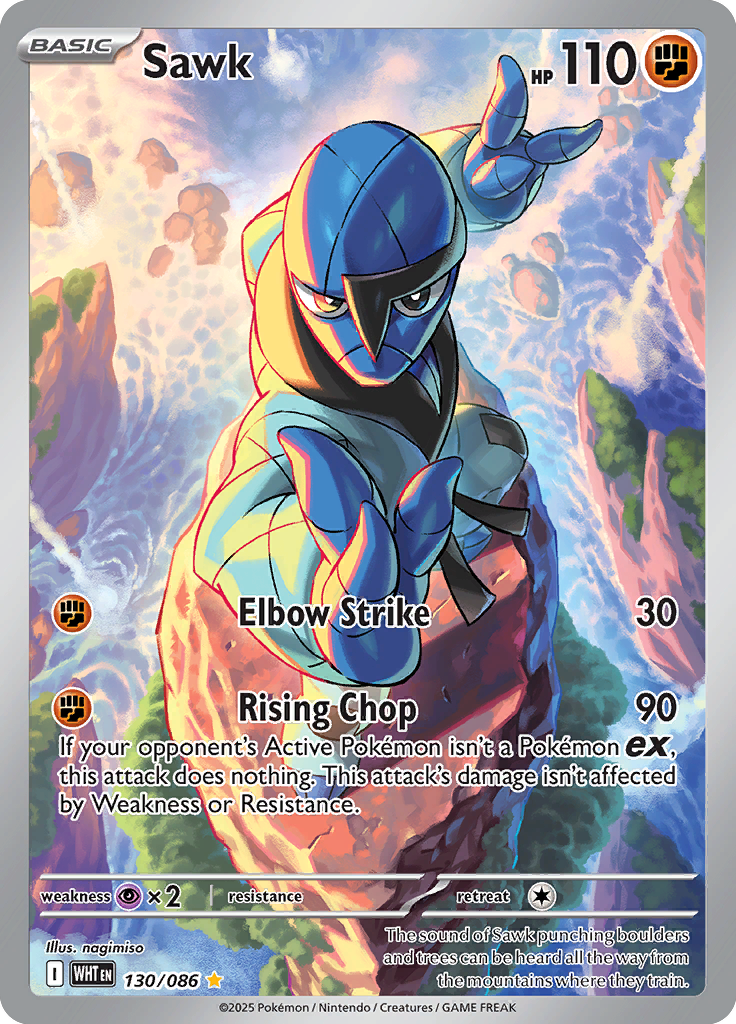 Mienfoo - Card #130 from Pokemon TCG White Flare set
