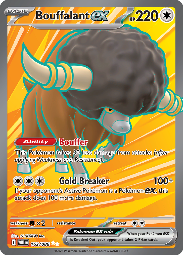 Bouffalant ex - Card #162 from Pokemon TCG White Flare set
