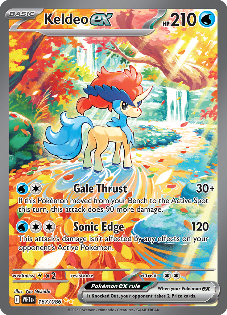 Keldeo ex - Card #167 from Pokemon TCG White Flare set