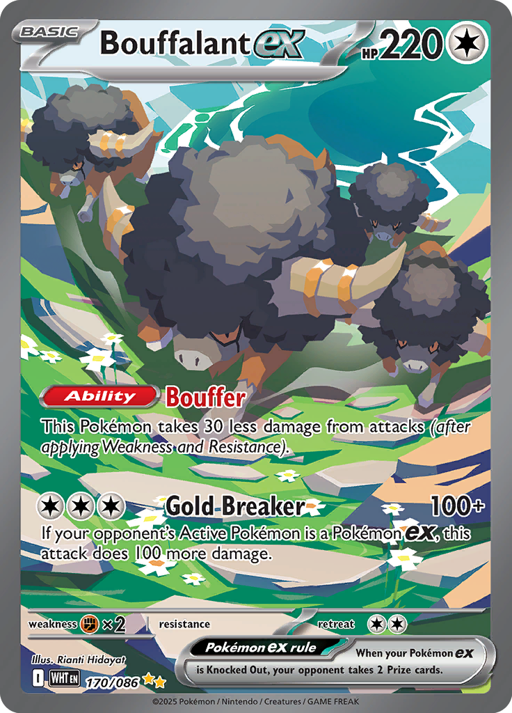 Bouffalant ex - Card #170 from Pokemon TCG White Flare set