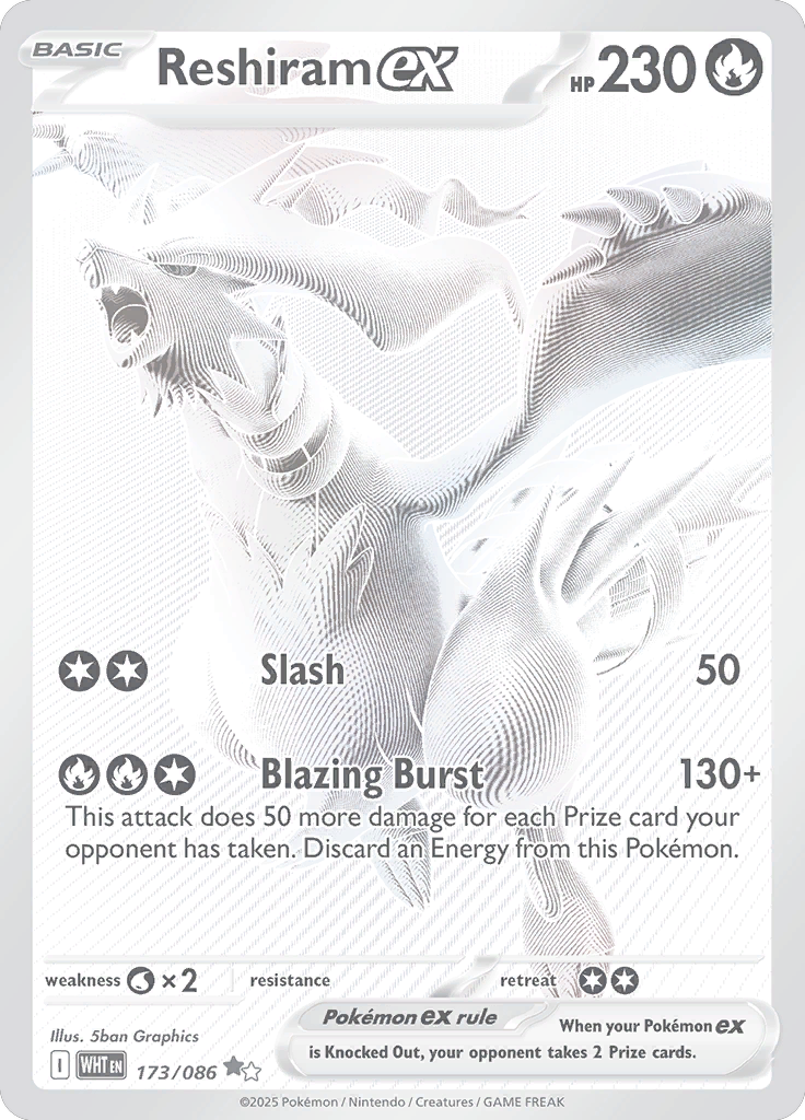 Reshiram ex - Card #173 from Pokemon TCG White Flare set