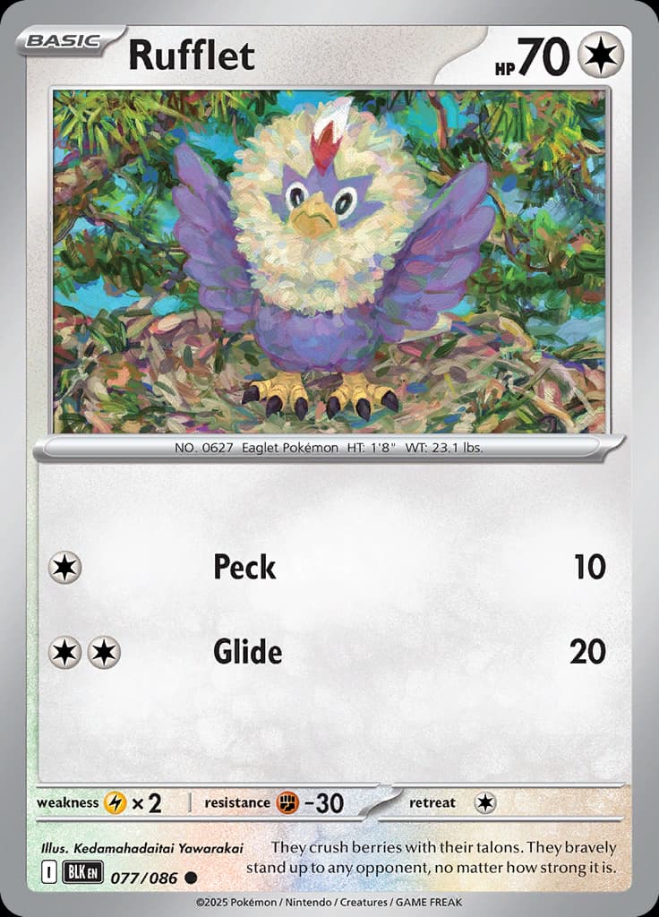 Black Bolt Pokemon card #077 - high resolution TCG trading card image