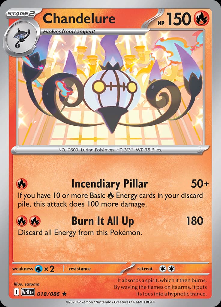 White Flare Pokemon card #018 - high resolution TCG trading card image