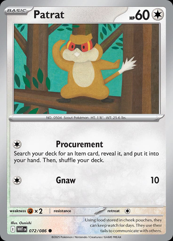 White Flare Pokemon card #072 - high resolution TCG trading card image