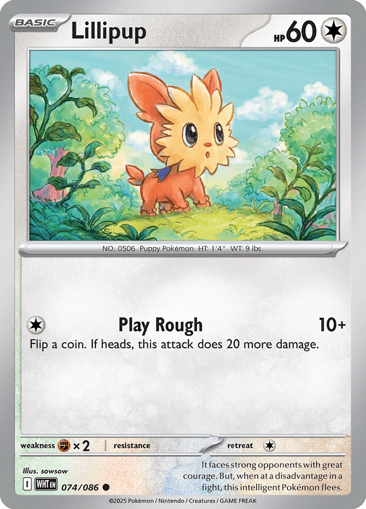 White Flare Pokemon card #074 - high resolution TCG trading card image
