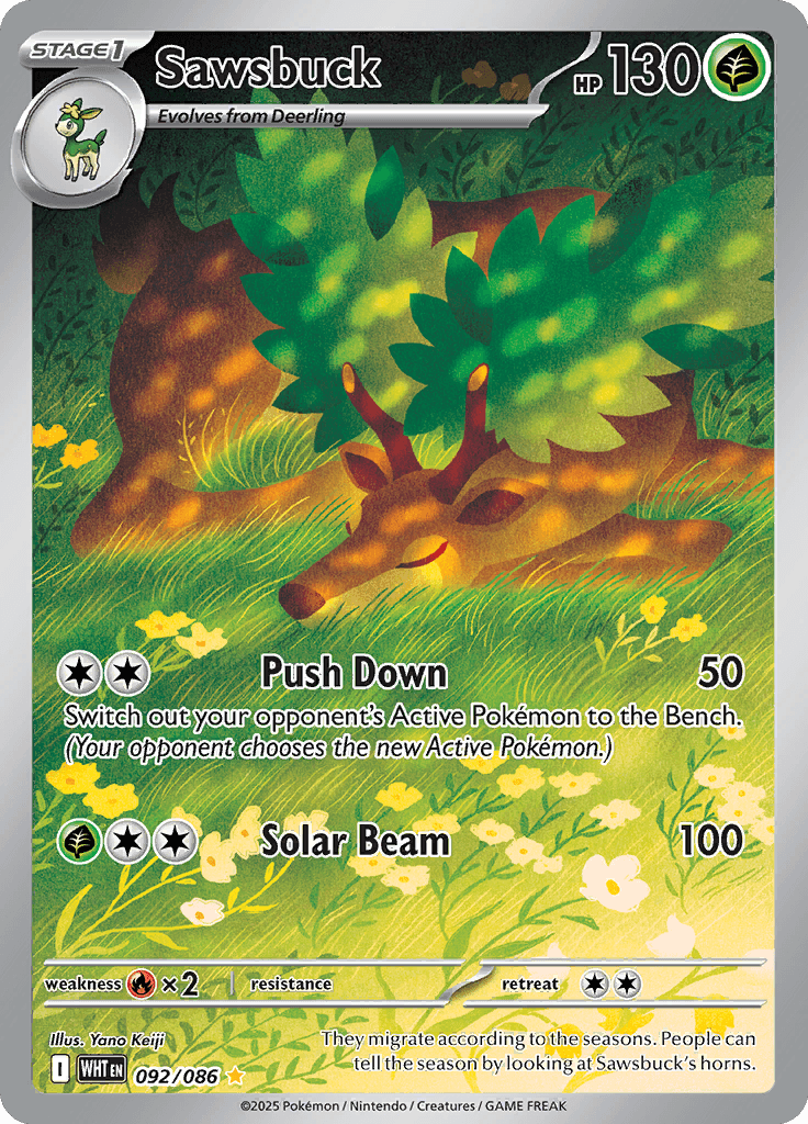 White Flare Pokemon card #092 - high resolution TCG trading card image