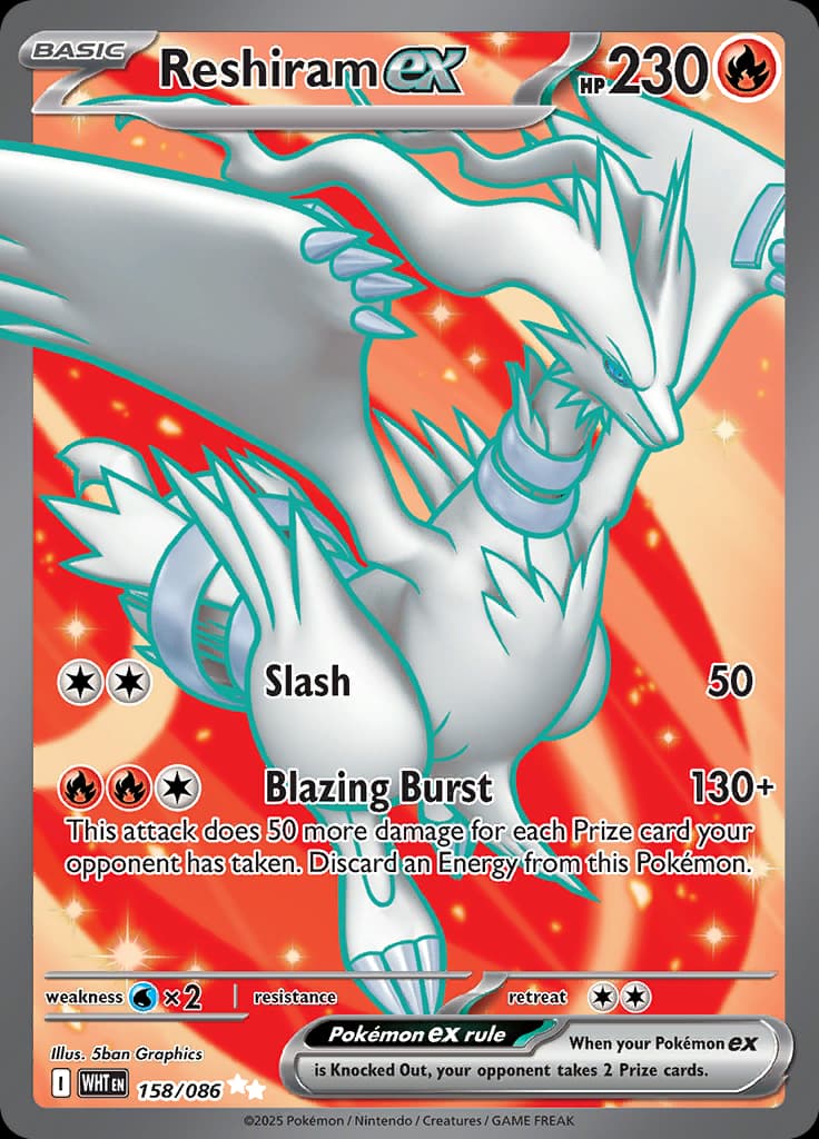 White Flare Pokemon card #158 - high resolution TCG trading card image