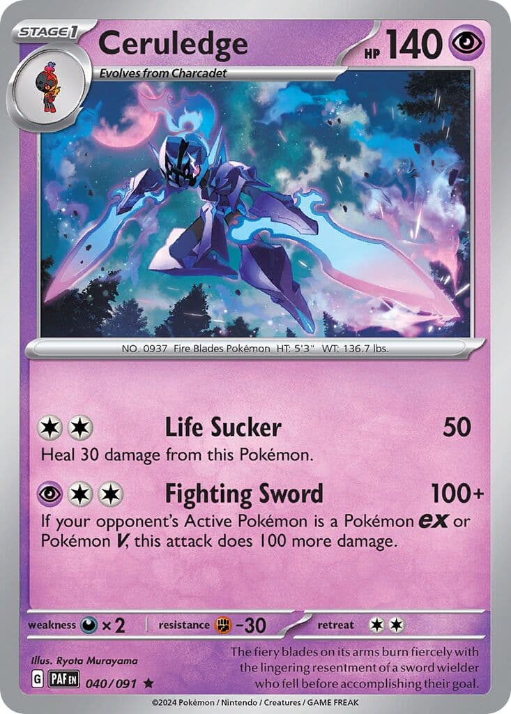 Paldean Fates Pokemon card #040 - high resolution TCG trading card image