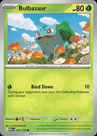 Mega Evolution Pokemon card #001 - high resolution TCG trading card image