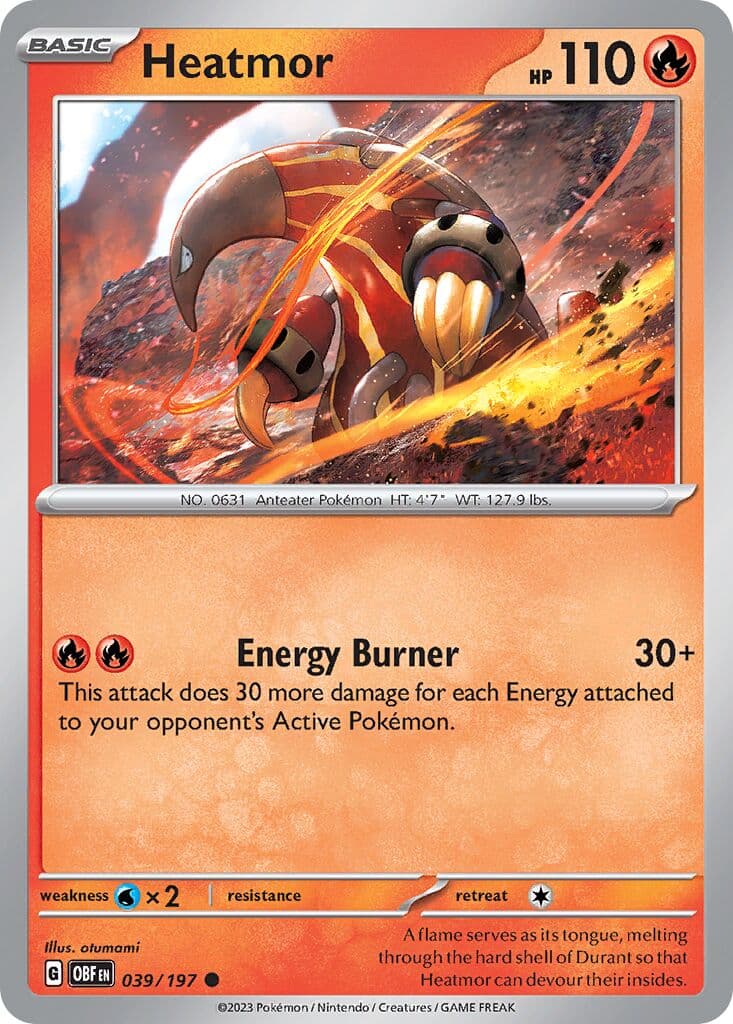 Obsidian Flames Pokemon card #039 - high resolution TCG trading card image