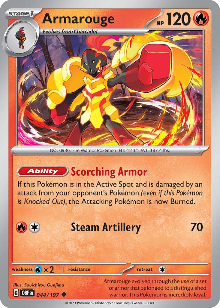 Obsidian Flames Pokemon card #044 - high resolution TCG trading card image