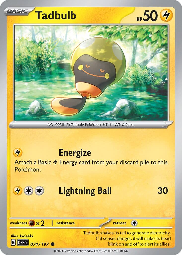 Obsidian Flames Pokemon card #074 - high resolution TCG trading card image