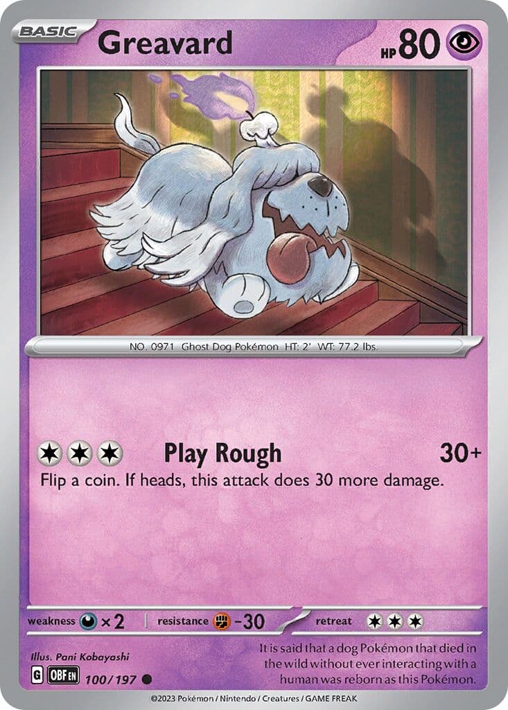 Obsidian Flames Pokemon card #100 - high resolution TCG trading card image