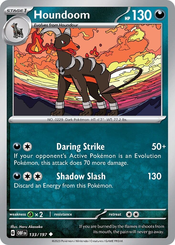 Obsidian Flames Pokemon card #133 - high resolution TCG trading card image