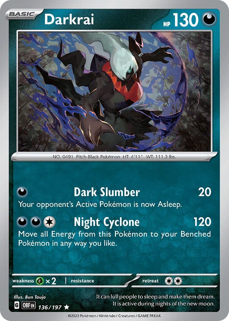 Obsidian Flames Pokemon card #136 - high resolution TCG trading card image