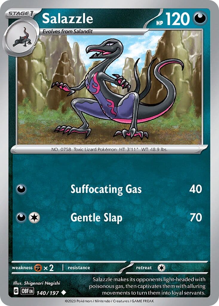 Obsidian Flames Pokemon card #140 - high resolution TCG trading card image