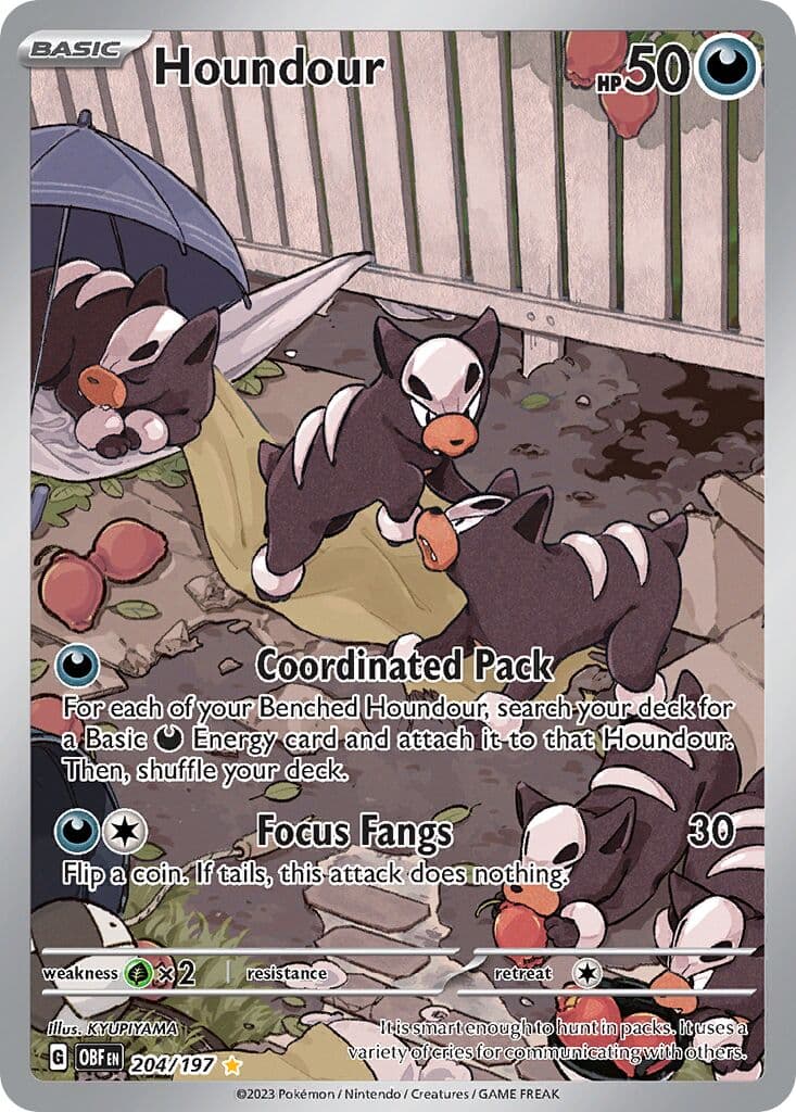 Obsidian Flames Pokemon card #204 - high resolution TCG trading card image